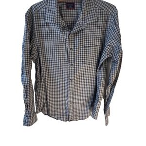Untuckit Men Plaid Long Sleeve Button Down Shirt‎ L Slim Fit Classic Formal Work